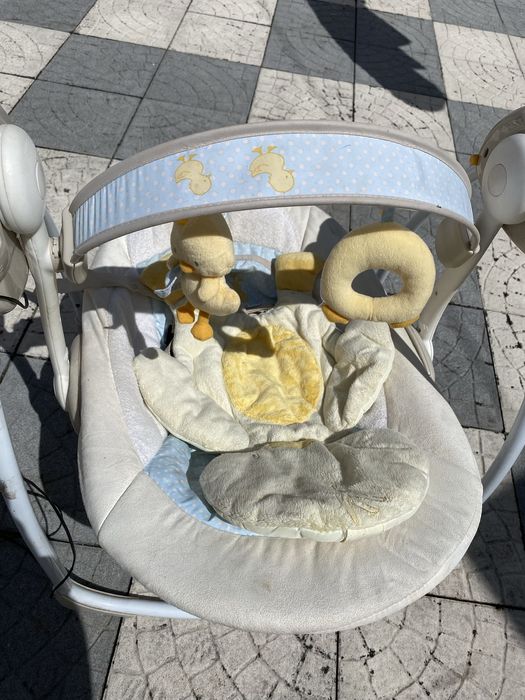 Baloiço Espreguiçadeira de Relaxamento c/ Embalo, Temporizador Música