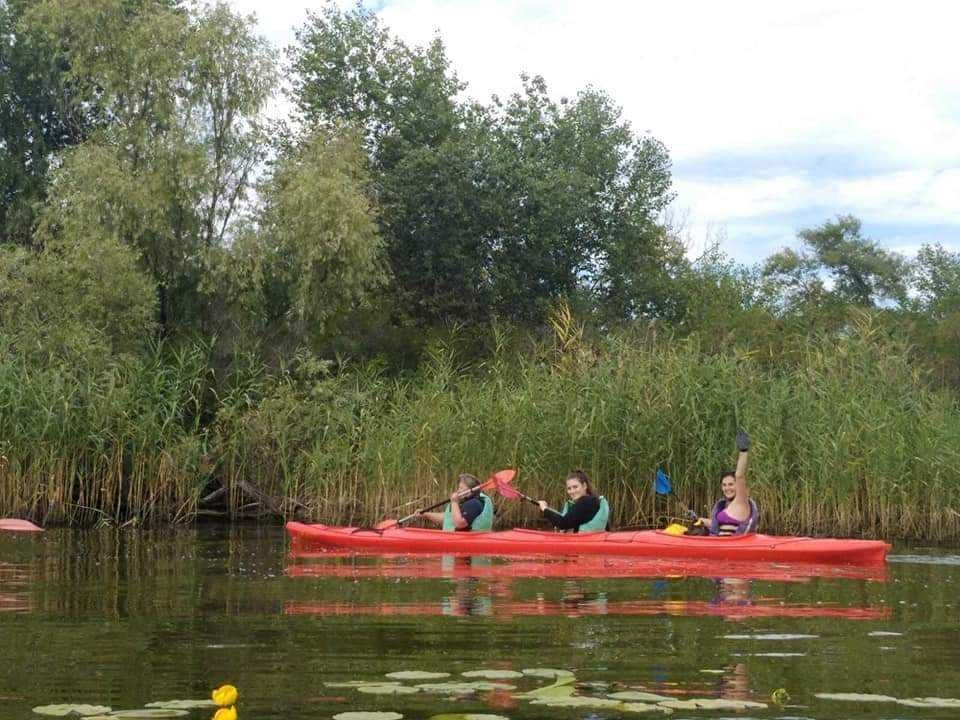 Каяк байдарка трехместная тримісна каноэ каное пластик