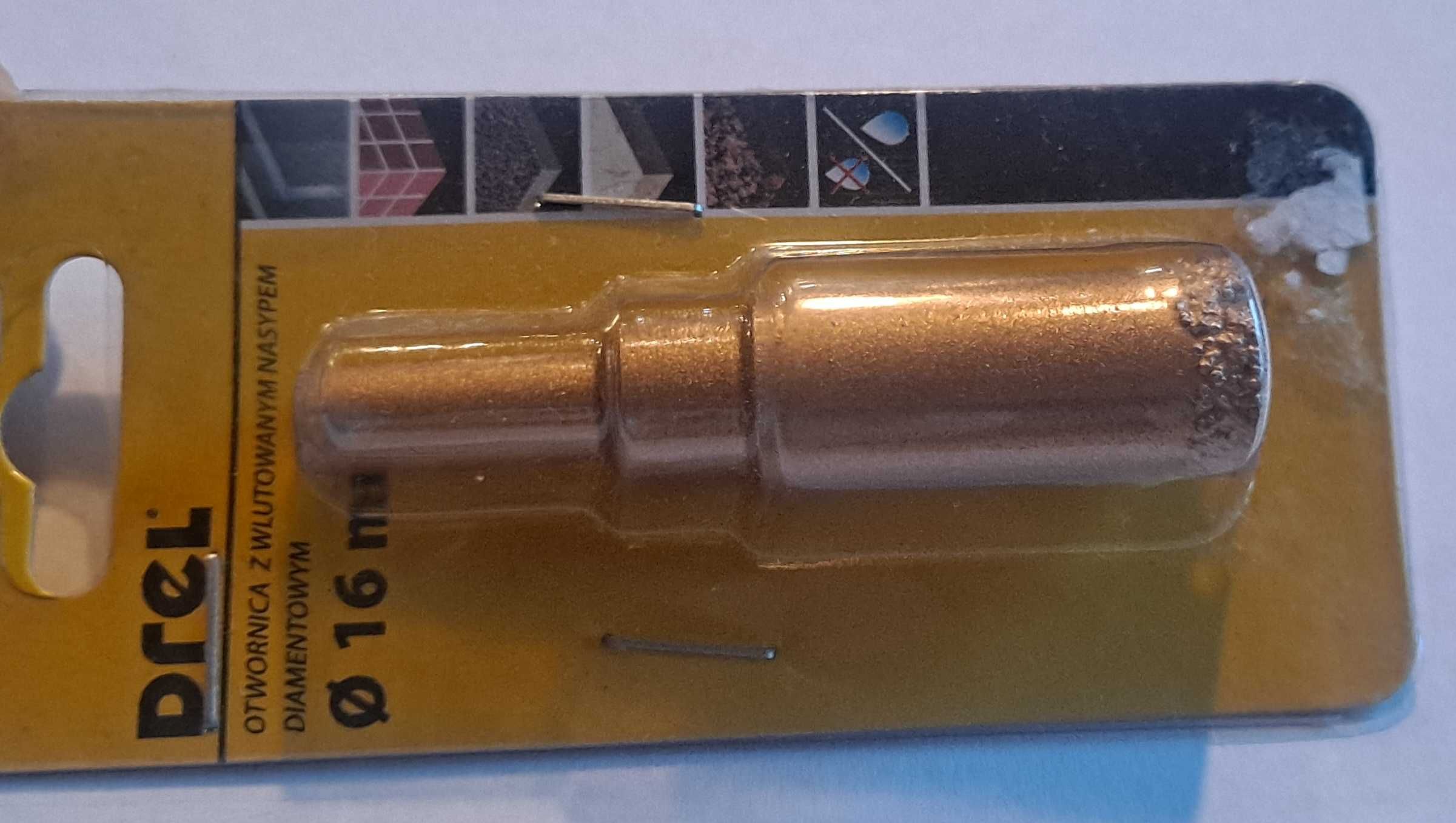 Drel otwornica 16mm z wlutowanym nasypem diamentowym