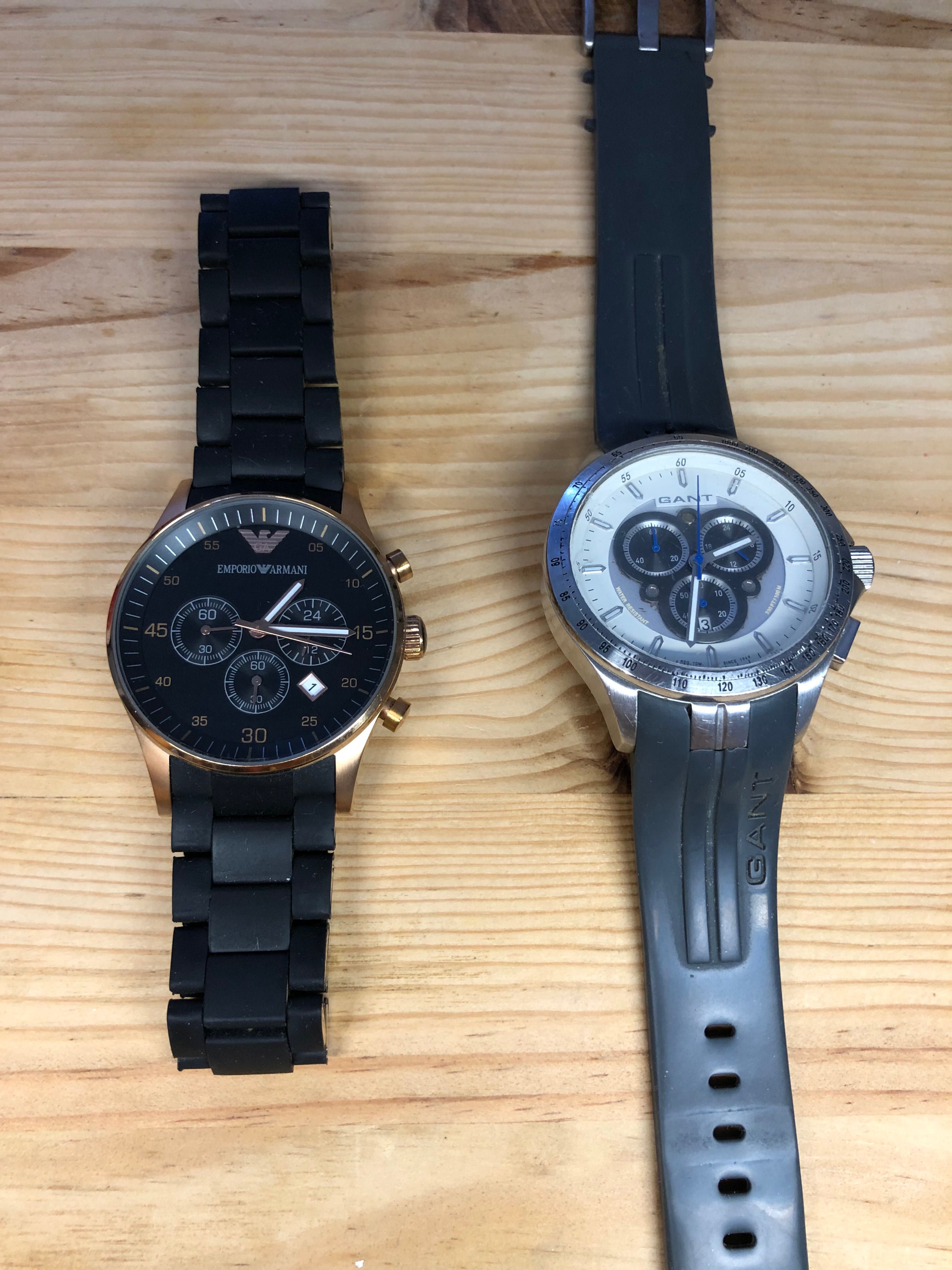 Relógios Armani e Gant