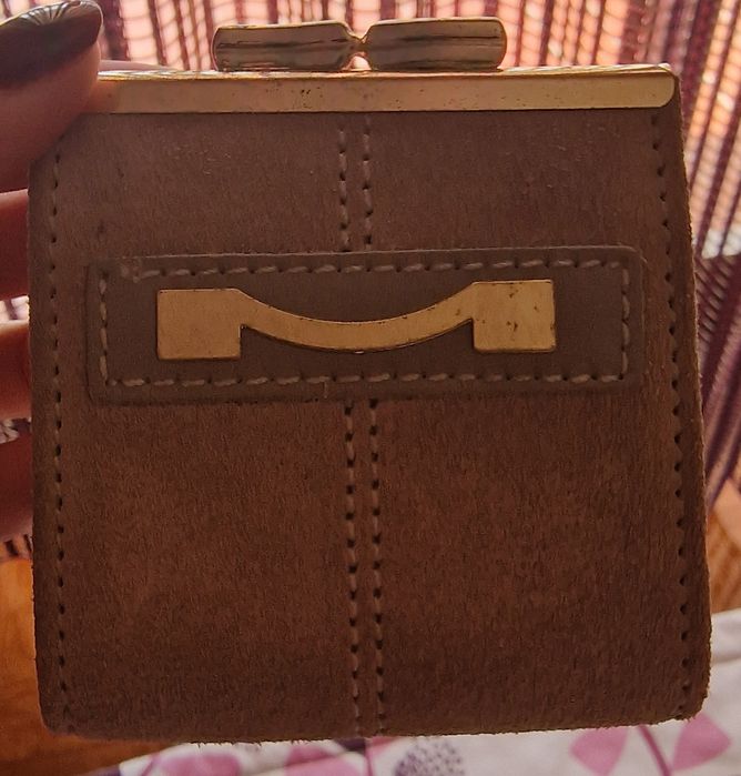 Porta moedas beje