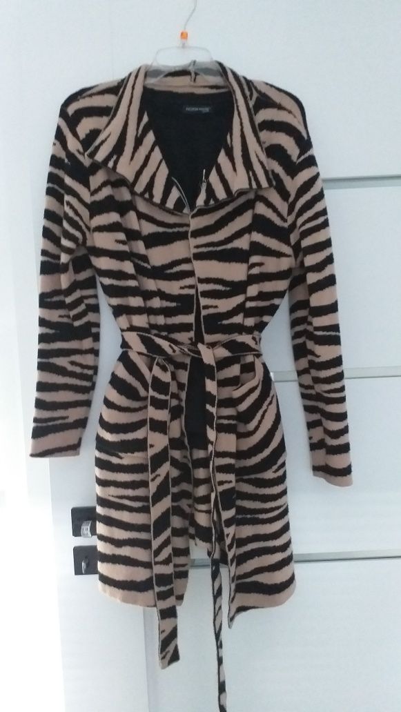 Kardigan sweter damski uni zebra