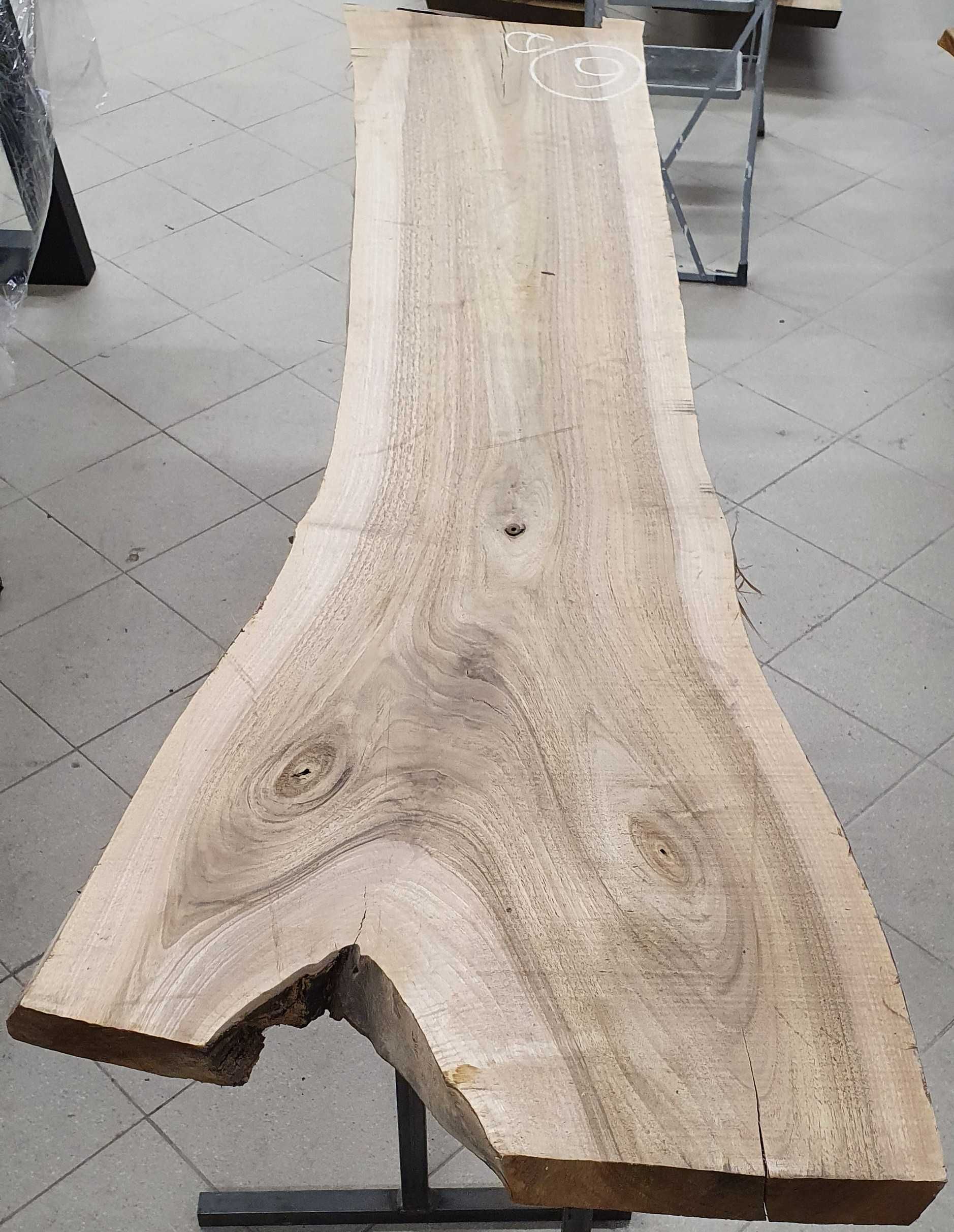 Deska blat stołu żywica monolit live edge orzech włoski 6D