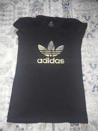 T-shirt Adidas r.S czarny złoty napis