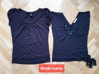 Zestaw czarnych bluzek, r. S