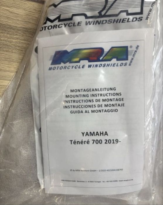 Nowa szyba MRA wysoka do Yamaha tenere 19-24