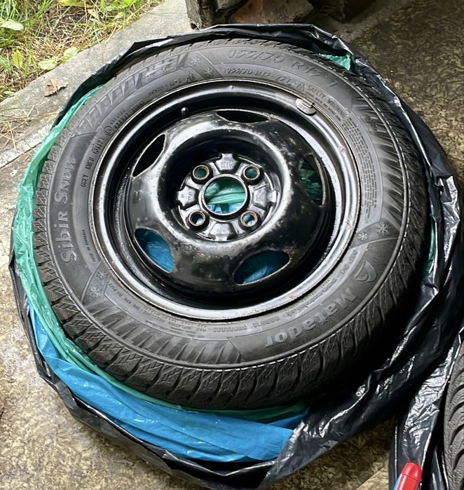 Komplet 4 kół zimowych Metador Sibir Snow 155/70 R24 + łańcuchy 250 zł