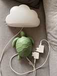 Dwie lampy scienne Ikea chmurka i zolw dzieciece upplyst