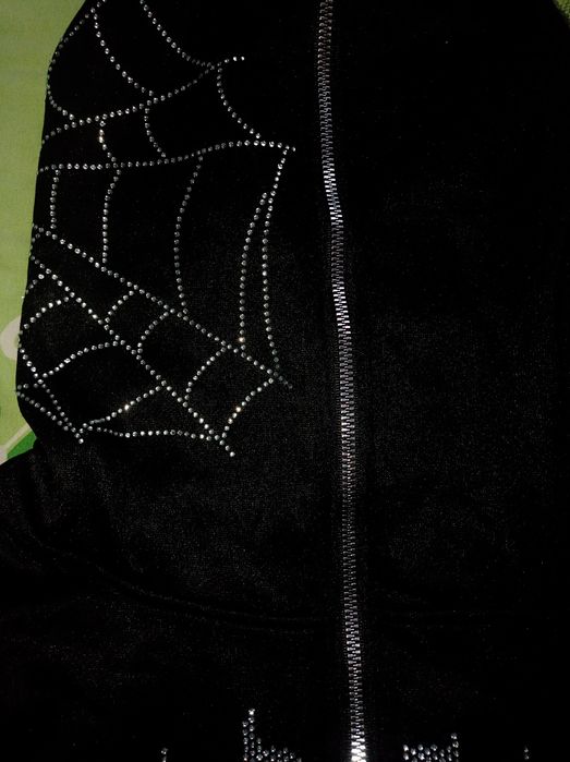 Y2k зіп кофта з стразами