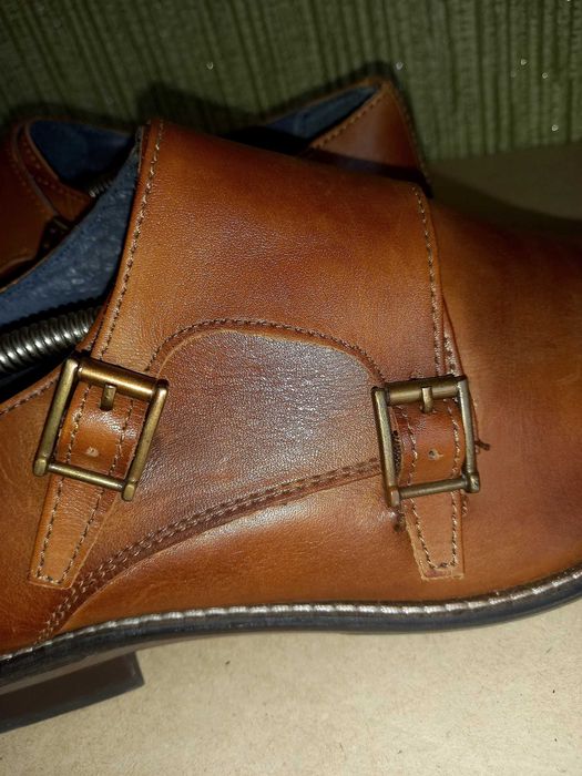 Шкіряні чоловічі туфлі дабл монки