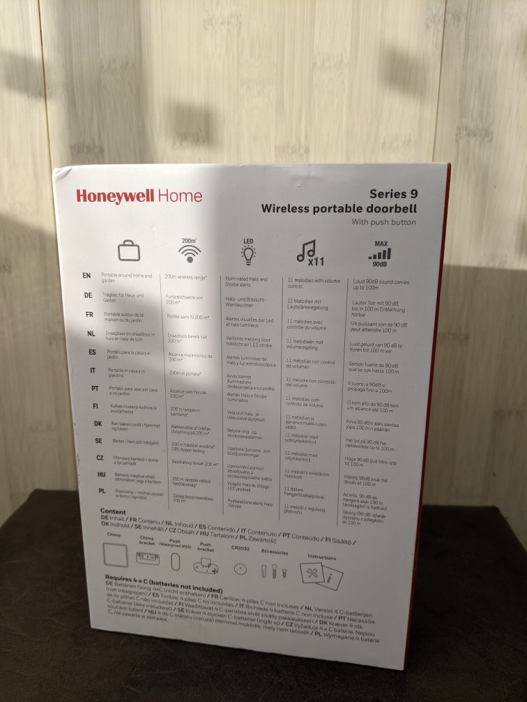 Дверний дзвінок Honeywell Home DC915S Series 9 doorbell 200m LED White