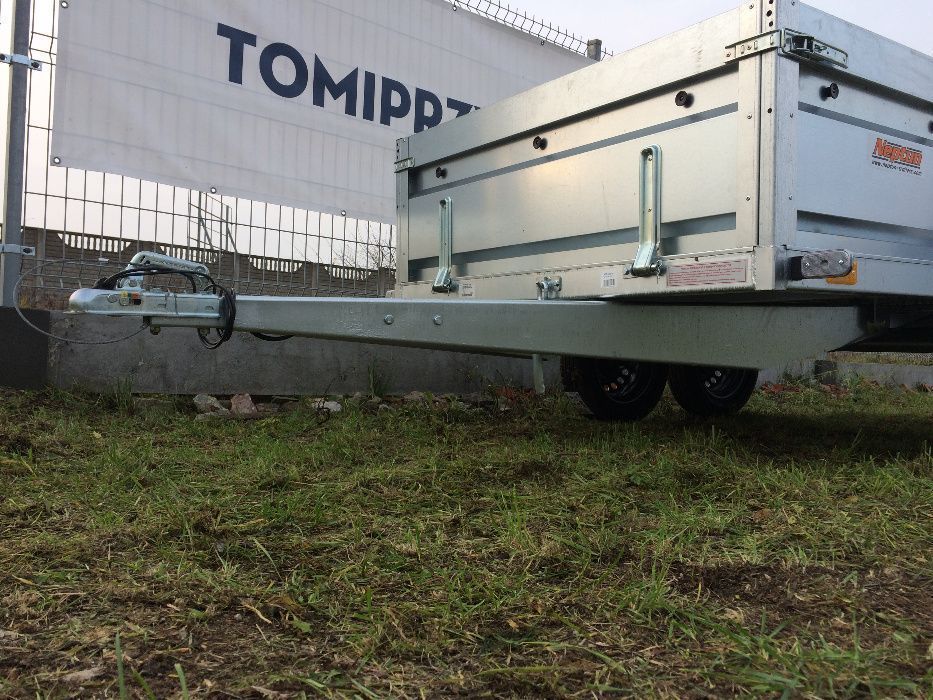 Dwuosiowa przyczepa Neptun 263x129 tandem 750 DMC dostawa cała Polska