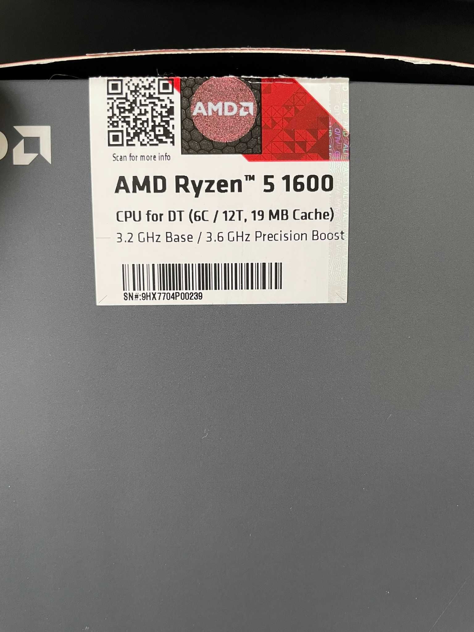 Processador AMD Ryzen 5 1600 Stepping AF 3.6GHz
