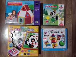 Іграшки для дітей, мозаїка, пазли, магнітний конструктор, банчемс