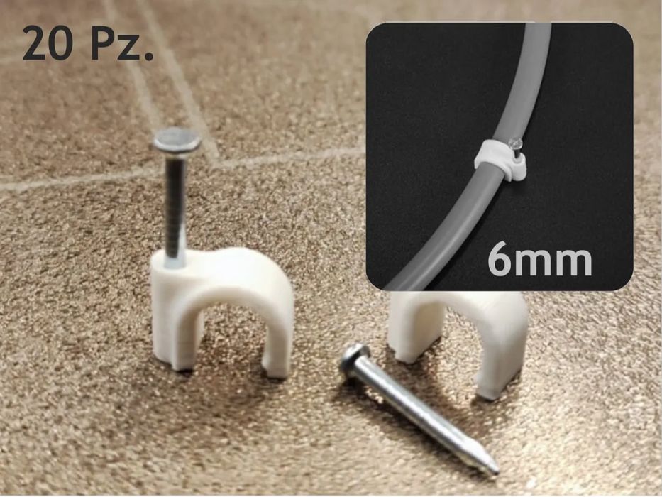 Suporte de Parede Organizador de Cabos com Pino Ø6 mm