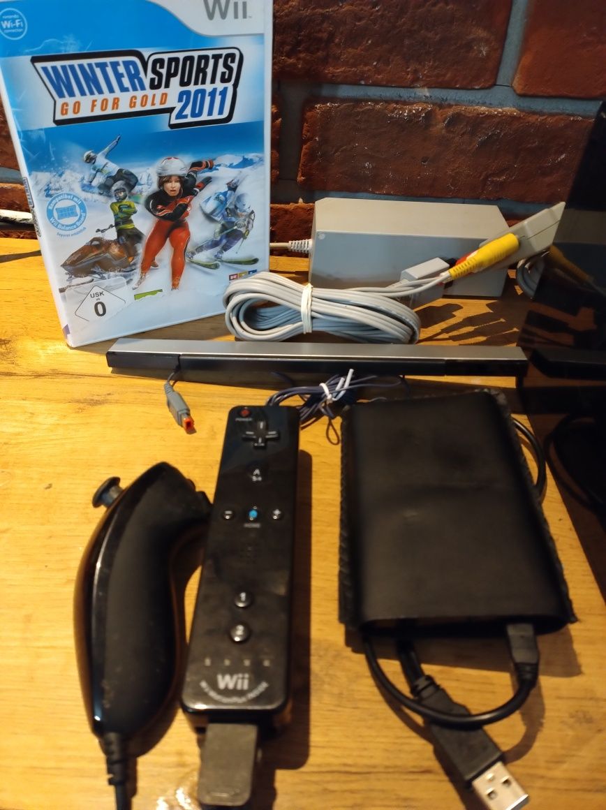 Nintendo Wii Black CFW przerobiona zestaw z Motion+