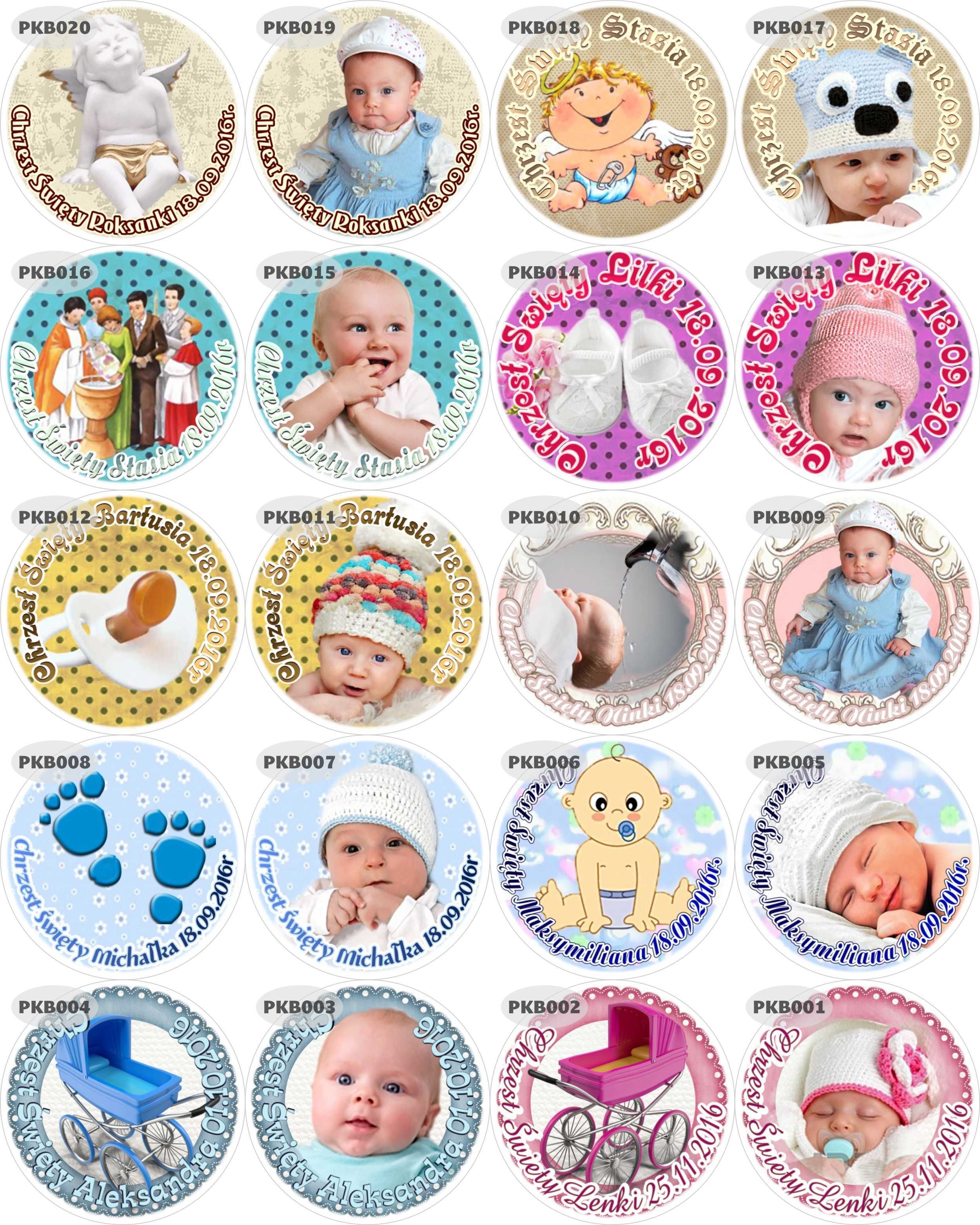 Lizaki personalizowane KOMUNIA chrzest 100szt