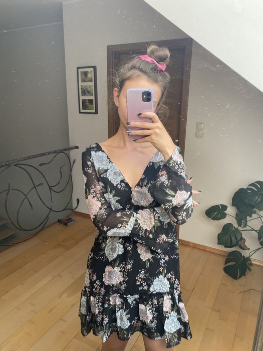 Sukienka w kwiaty H&M 34 XS