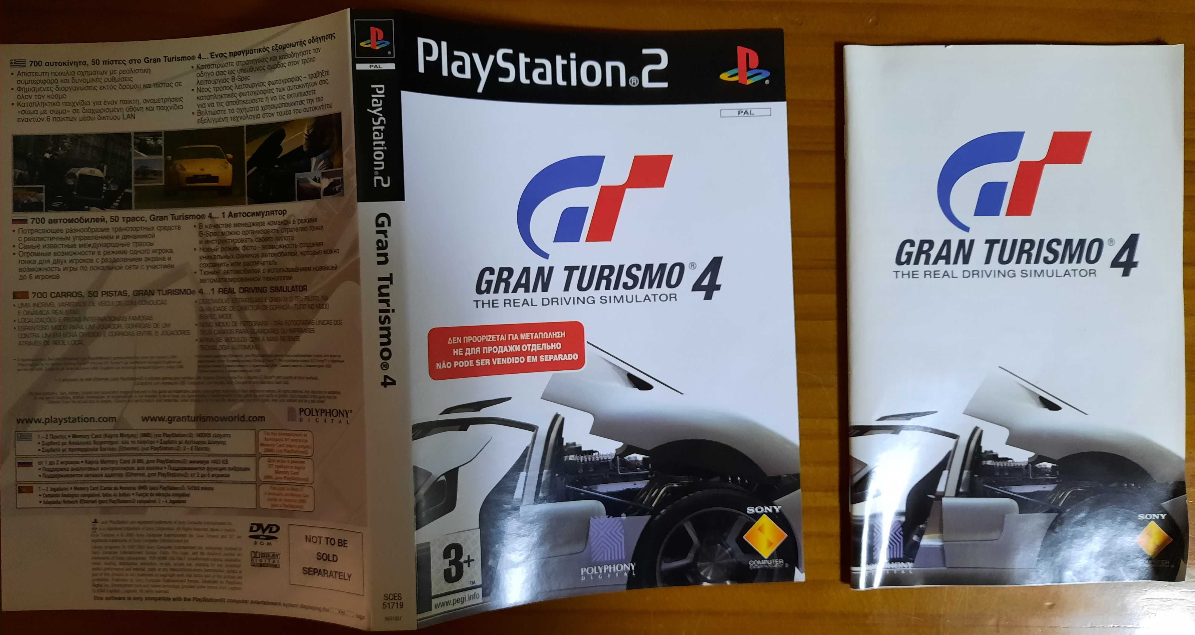 Capa e Manual Gran Turismo 4 PS2