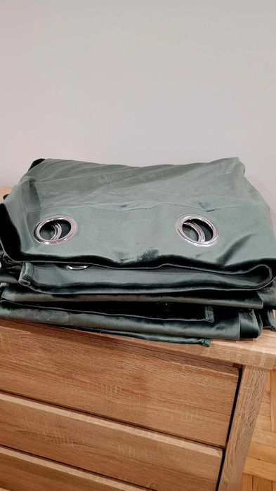 Zasłony na przelotkach 140 x 250 cm , 4 szt., zielone