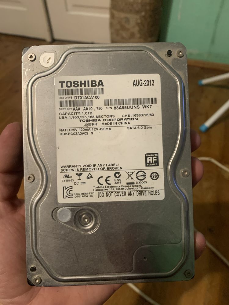 Жорсткий диск 1 тб toshiba