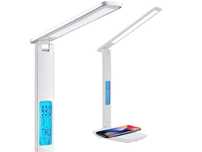 Lampa biurkowa Alogy LED ładowarka indukcyjna Qi 10W z wyświetlaczem