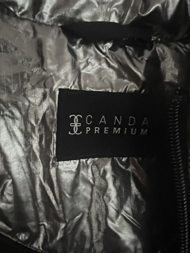 Srebrna metaliczna kamizelka Canada premium 46 xxl szara pikowana