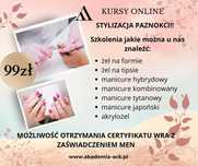 Kurs stylizacji paznokci:żel na formie, tytan, polygel, hybryda ONLINE