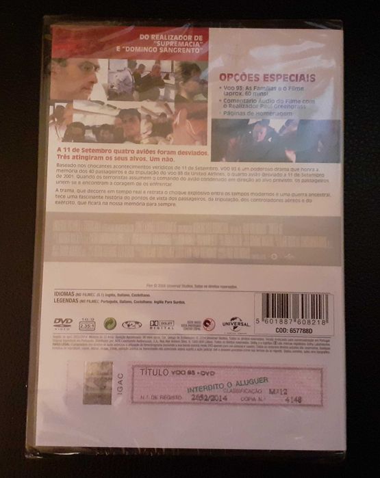 DVD Jogos de Poder e Voo 93 (Selado)