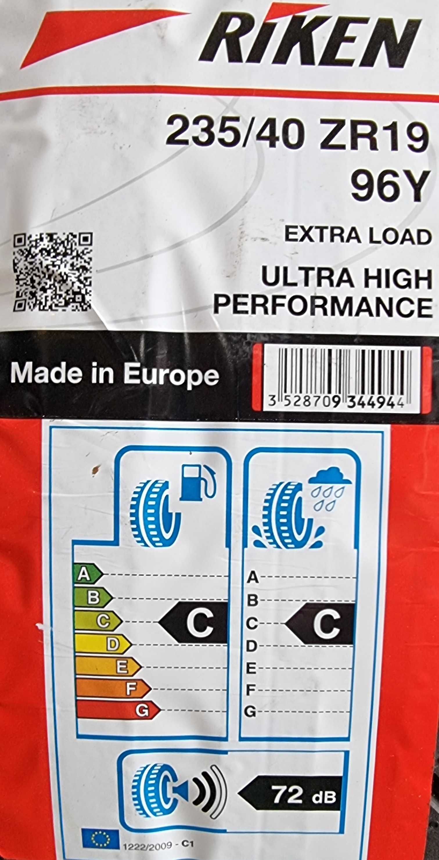 NOWE Opony marki Riken Ultra High Performance - 235/40/R19 - 96Y