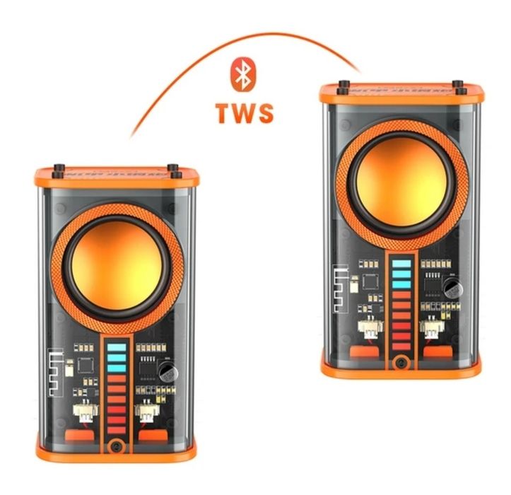 Coluna Bluetooth K07 Transparente