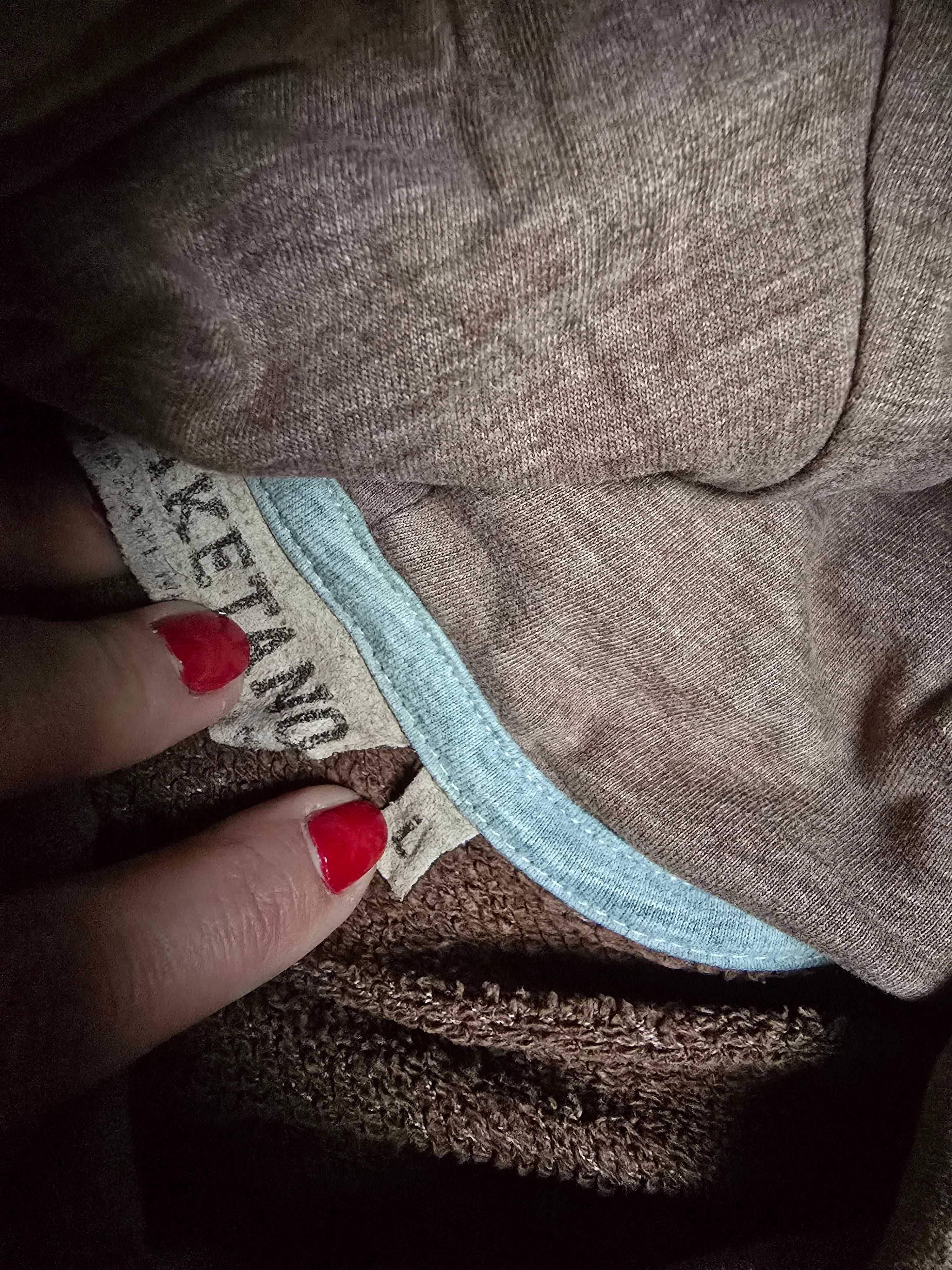 Naketano bluza damska rozmiar L brązowa beżowa z kominem golfem