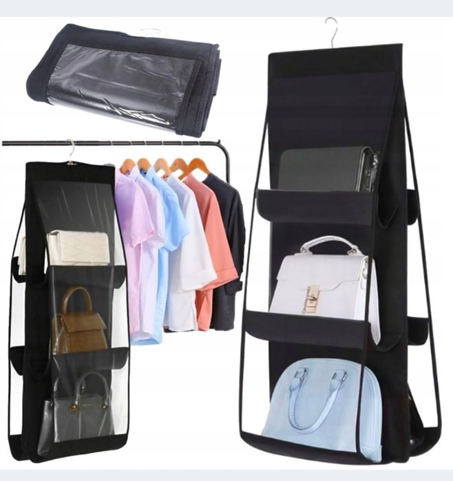 Organizer materiałowy na wieszaku do szafy