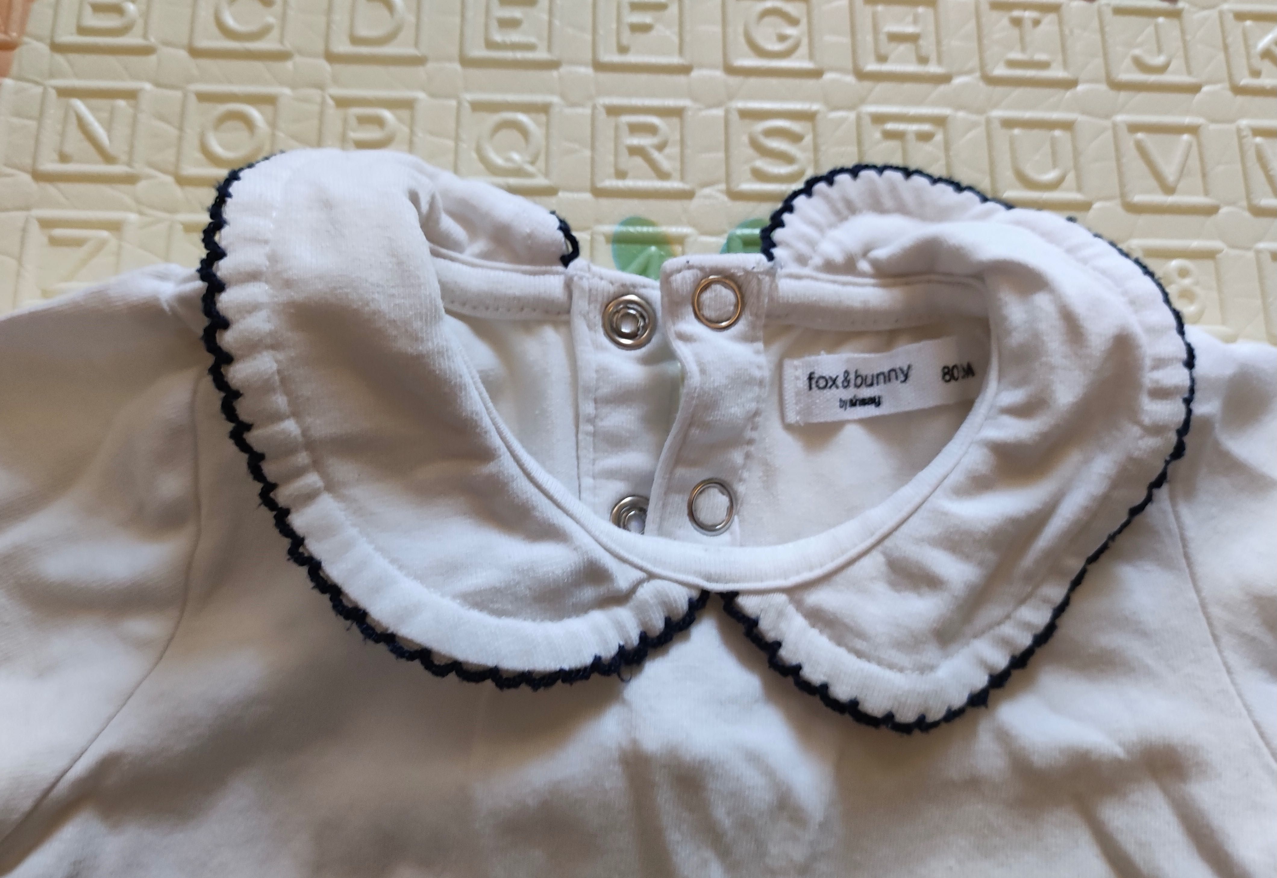 Body spódniczka i opaska z kokardą plus bluza z cekinami r74-80