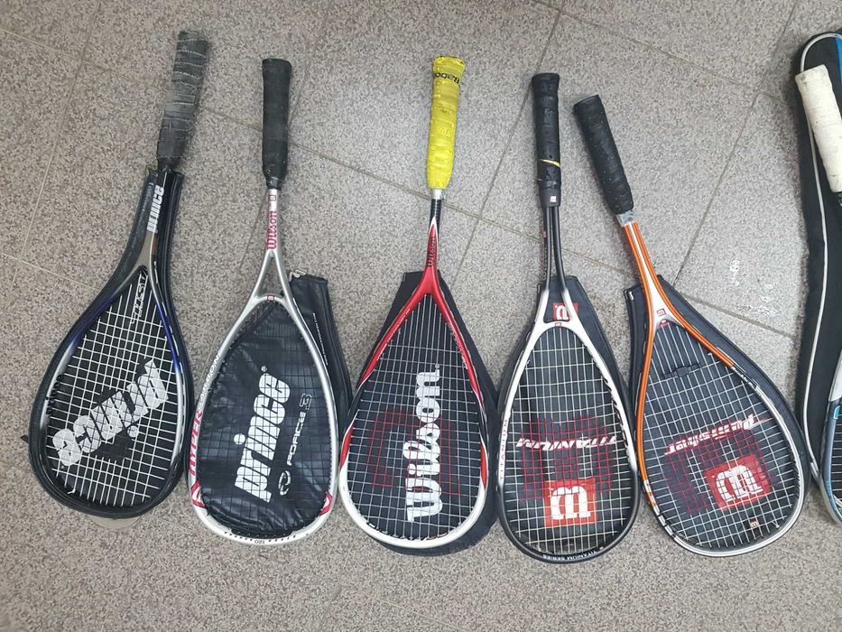Prince, Wilson, Raquetes de Squash, tenis e badminton, lote de 13