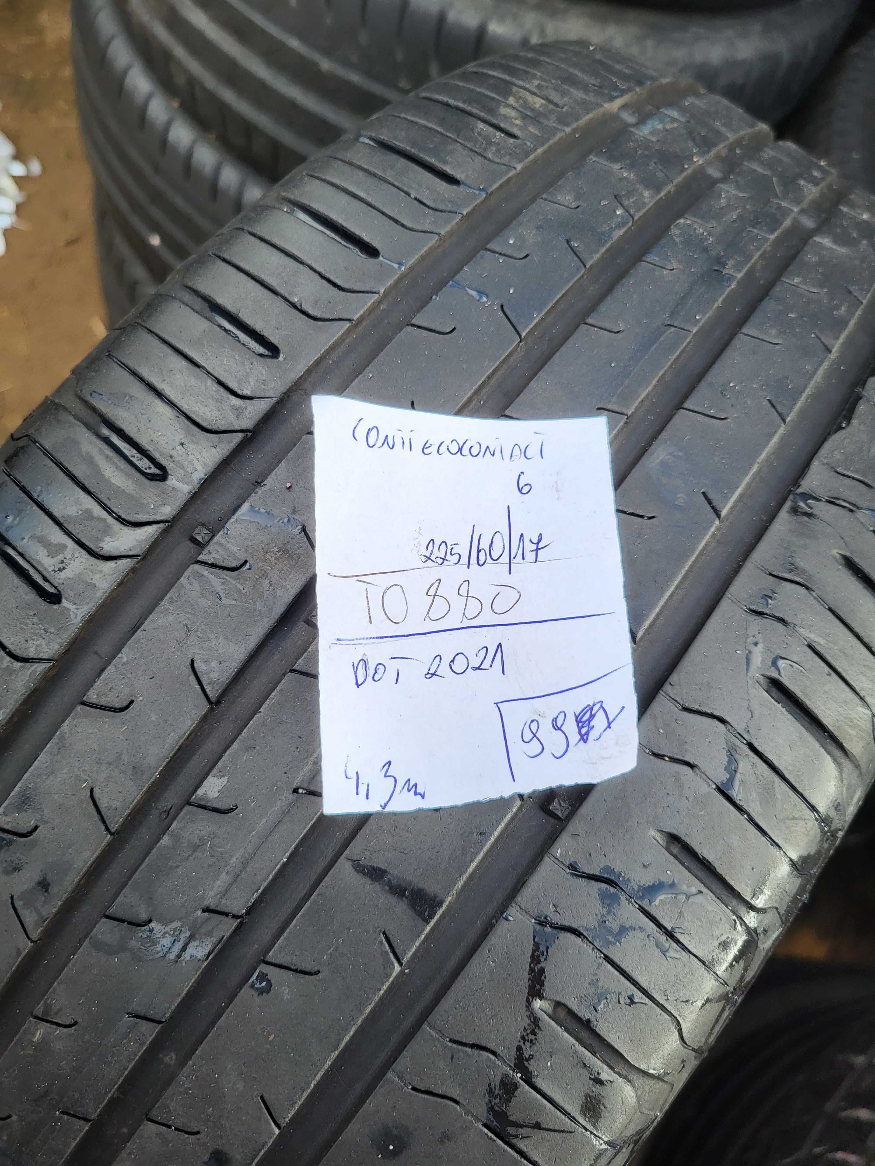 Continental 225/60 r17 ContiEcoContact 6 /// 4,3mm!!! 2021r