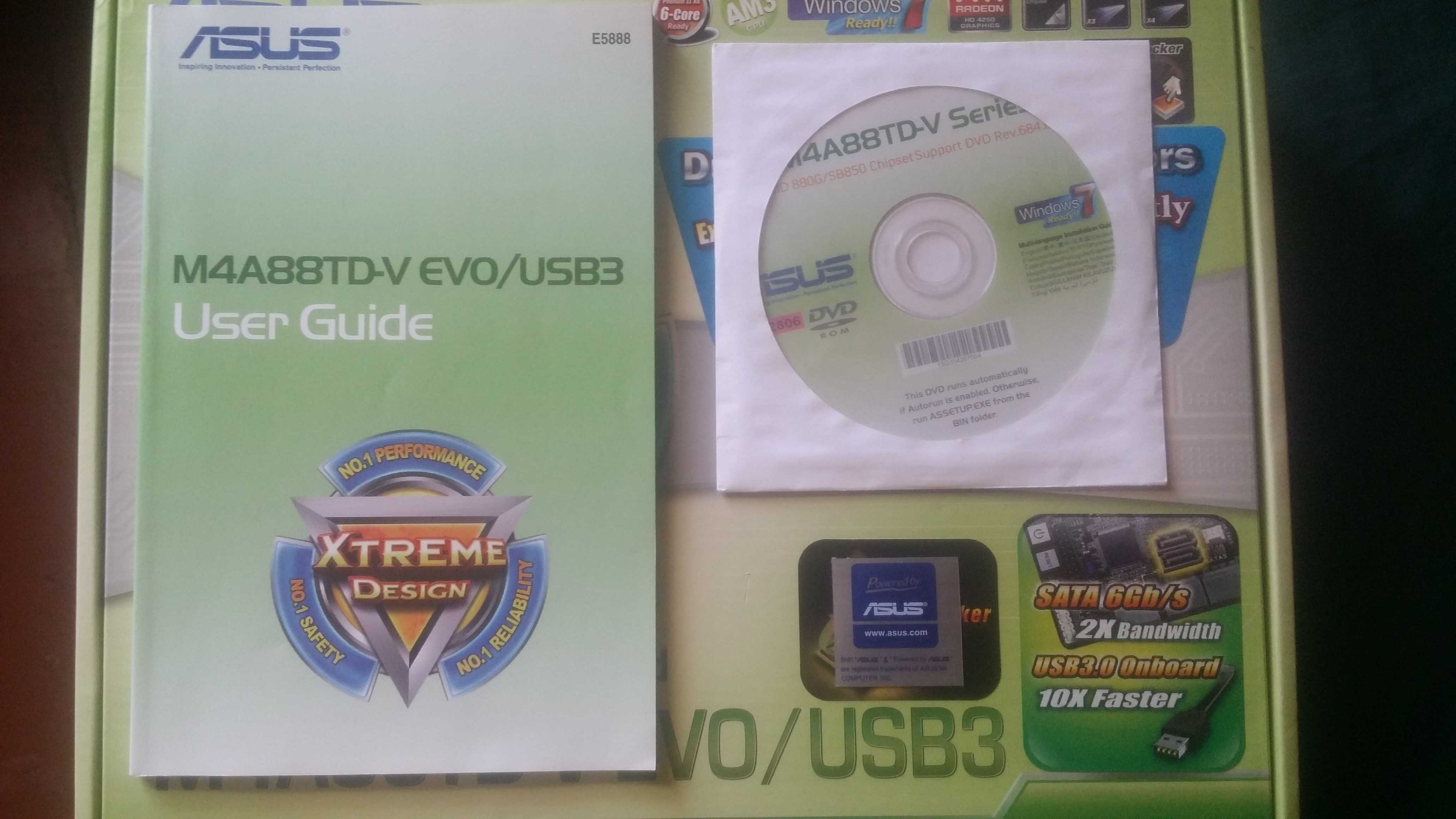 Материнская плата ASUS M4A88TD-V EVO/USB3 + 16 ГБ ОЗУ + Phenom X4 B25
