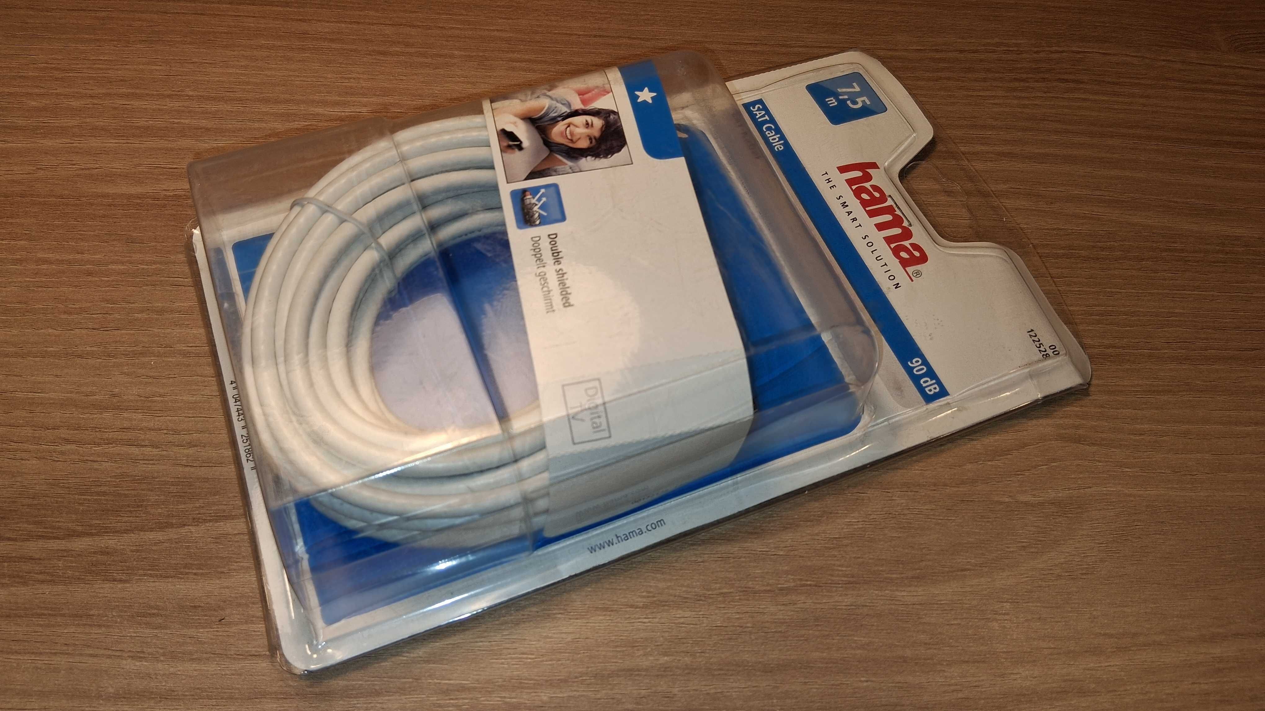 Kabel Antenowy - HAMA - Kabel Koncentryczny - DVB-T2 - 7,5 metra