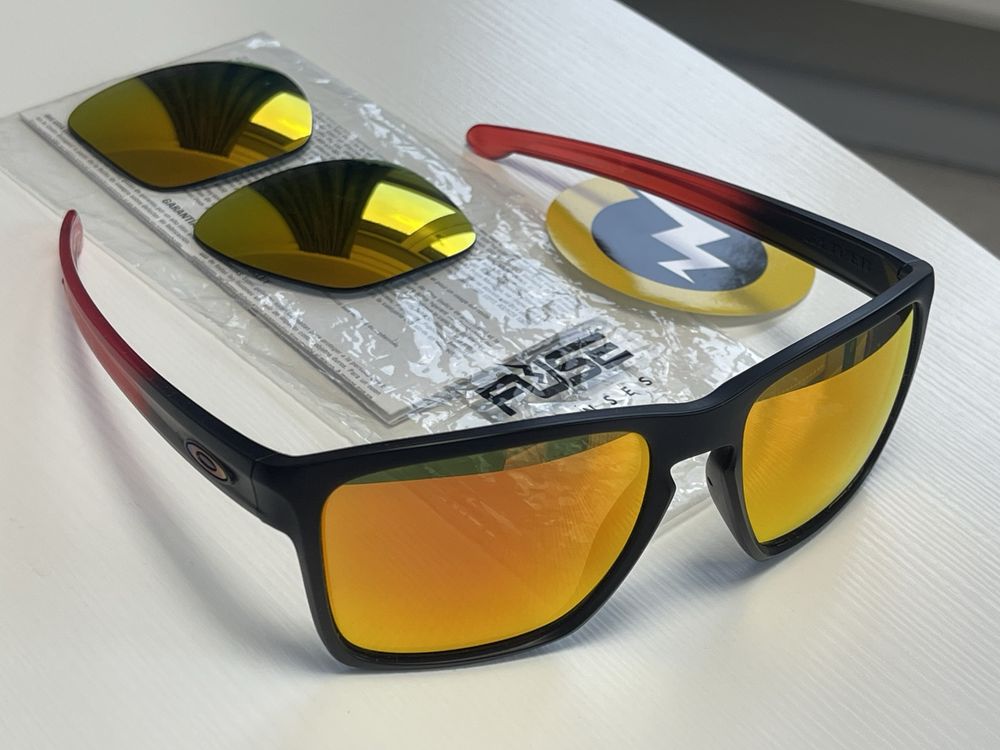 Очки Oakley Sunglasses Sliver XL + поляризованные линзы Fuse+ чехол