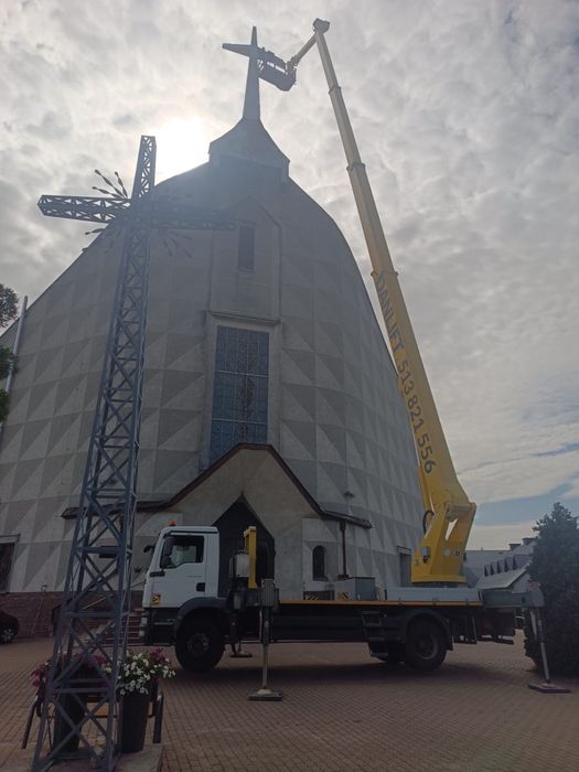 Wynajem podnośnik koszowy, zwyżka 45m, 53m, 61m, 70m