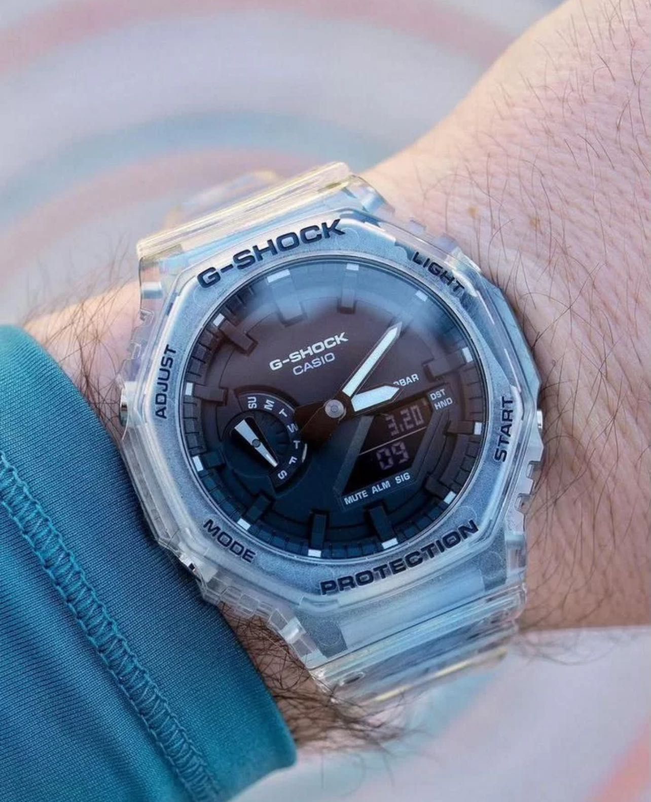 Мужские часы casio G-shock GA-2100SKE-7A