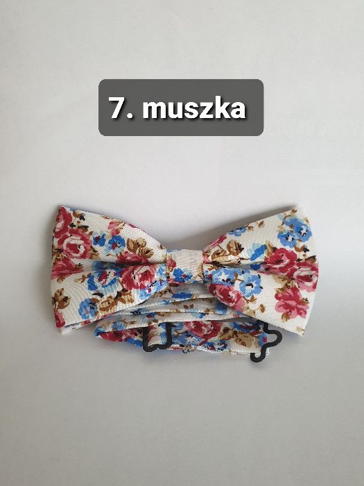 OKAZJA ! Muszki i Poszetki męskie, Modne Kwiatowe wzory, Nowe