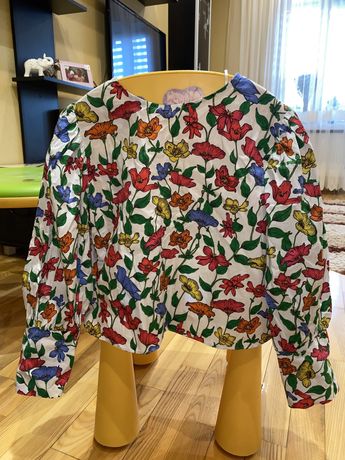 Zara блуза блузка рубашка рубашечка яскрава S топ
