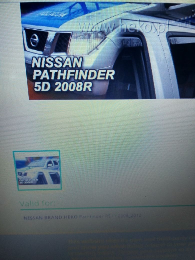 Вітровики Nissan Pathfinder 2005_2012