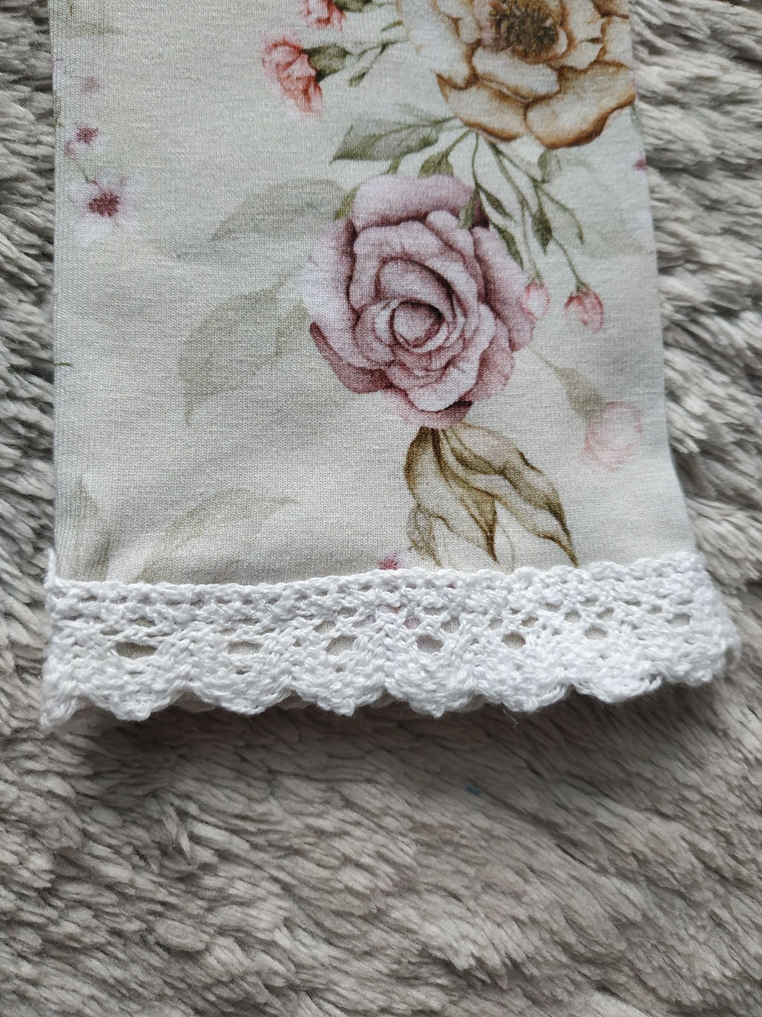 Nowe legginsy/kwiaty/print/handmade/prezent/By Julo/r.92/98
