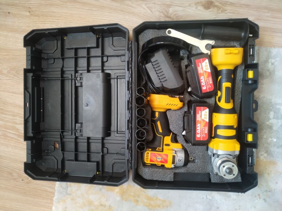 Szlifierka kątowa+klucz udarowy.