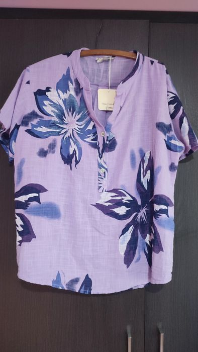 Fioletowa bluzka bawełniana