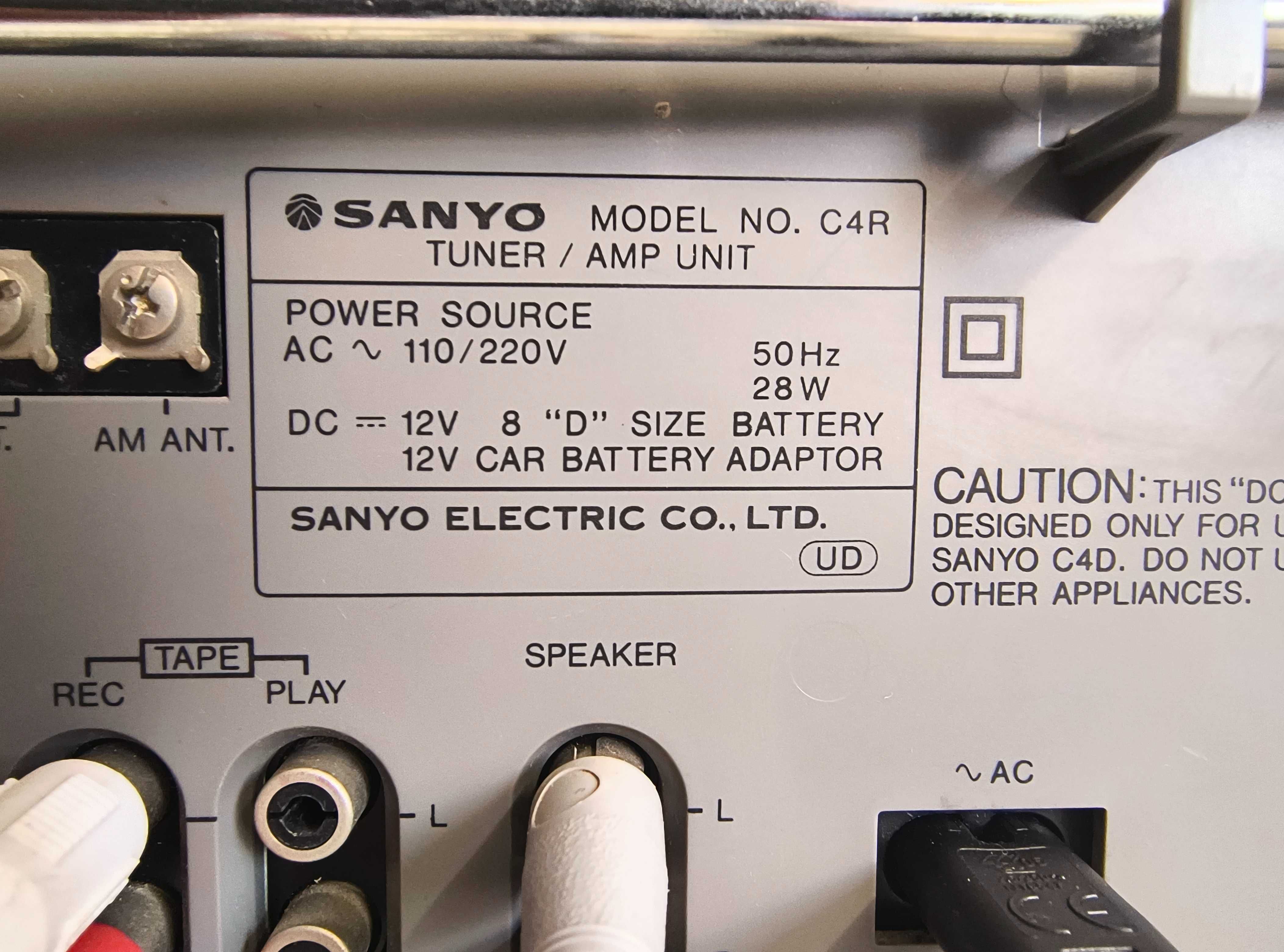 Radiomagnetofon wieża SANYO C4R Made in Japan Gorzów