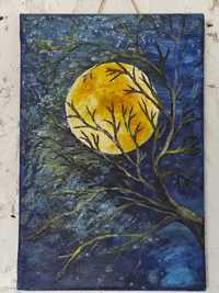 Картина Нічний місяць 20/30 акрил, полотно.