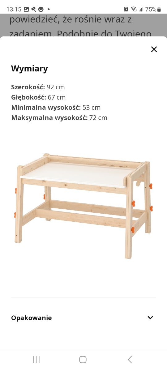 Zestaw FLISAT z IKEA biuro i ławka
